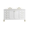 Chicago 60" Double Glossy White ( Vanity Only Pricing)